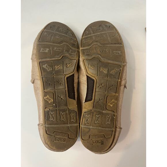 Toms Classic Alpargata Flat Gold Sparkle Canvas  Slip On Loafer Sz 7.5 - Picture 7 of 8